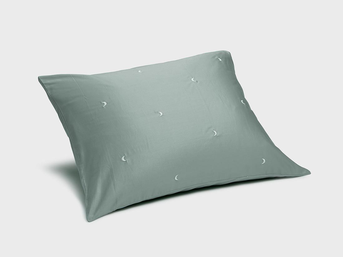 Örngott bomullssatin sea green moon