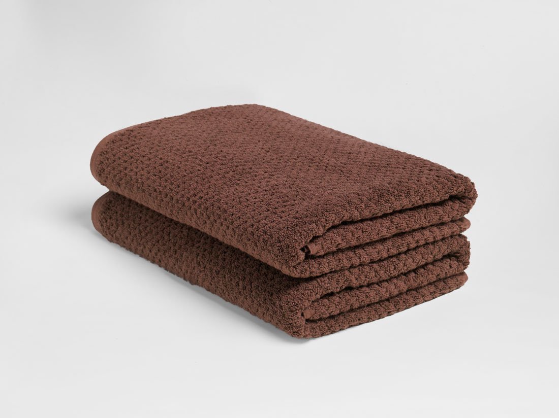 Douchelakens dots mud rose 70x140 - 2 st