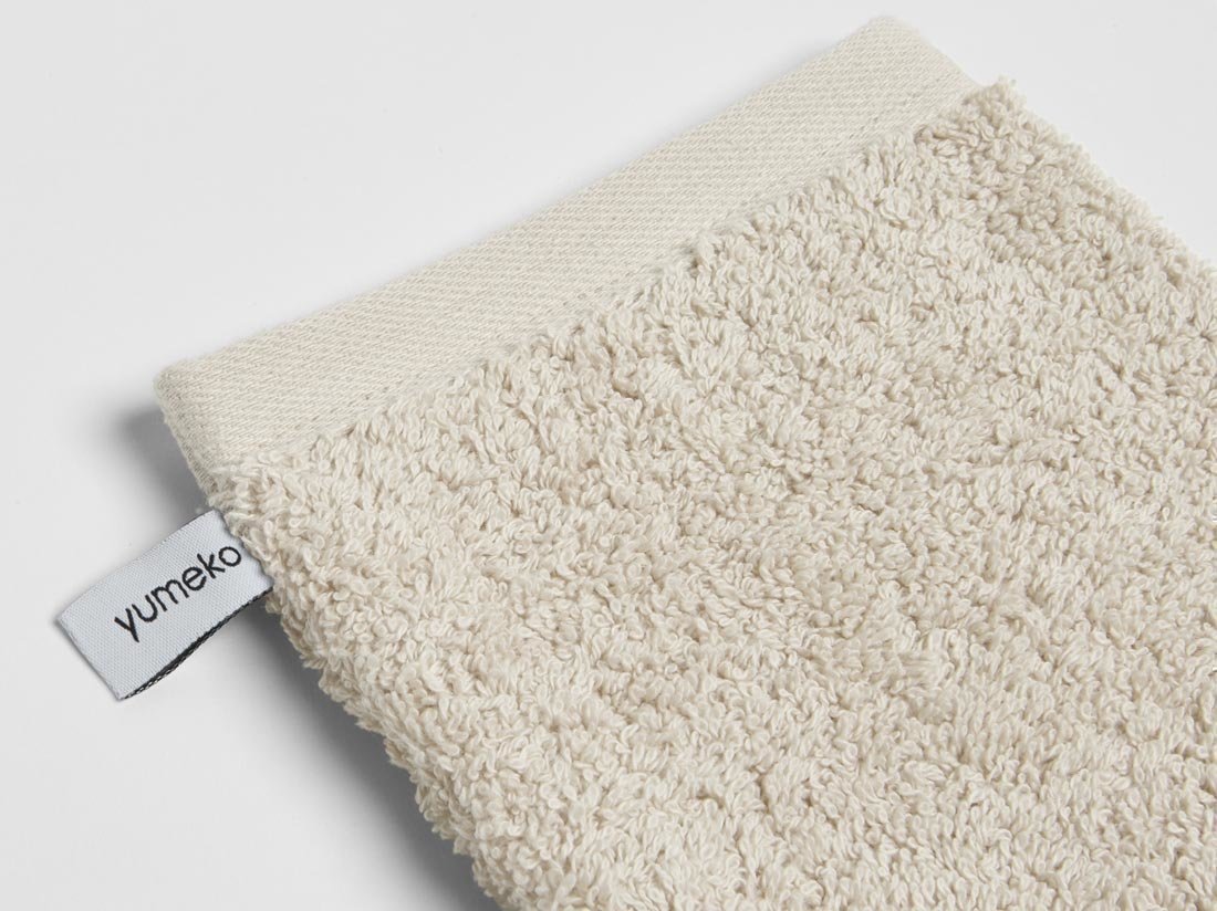 Gants de toilette éponge blanc sable 15x22 - 4 pcs