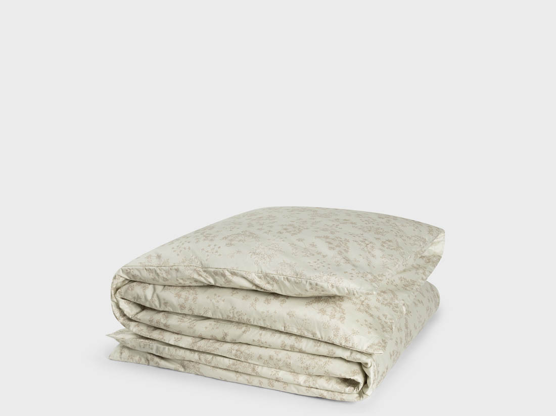 Housse de couette satin de coton natural bloom