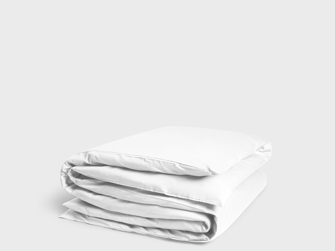 Housse de couette satin de coton blanc pur