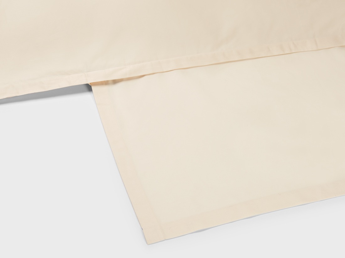 Housse de couette satin de coton lait d’amande