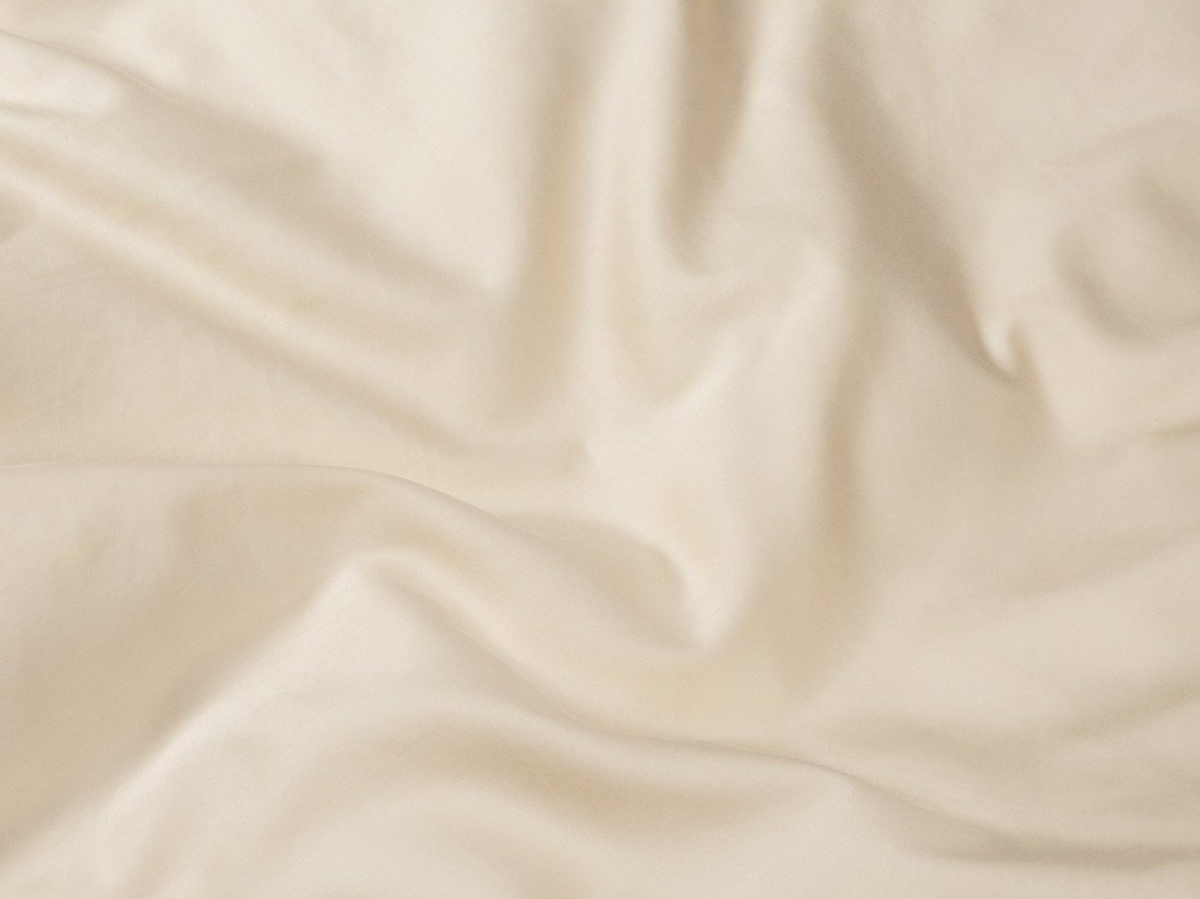 Housse de couette satin de coton lait d’amande