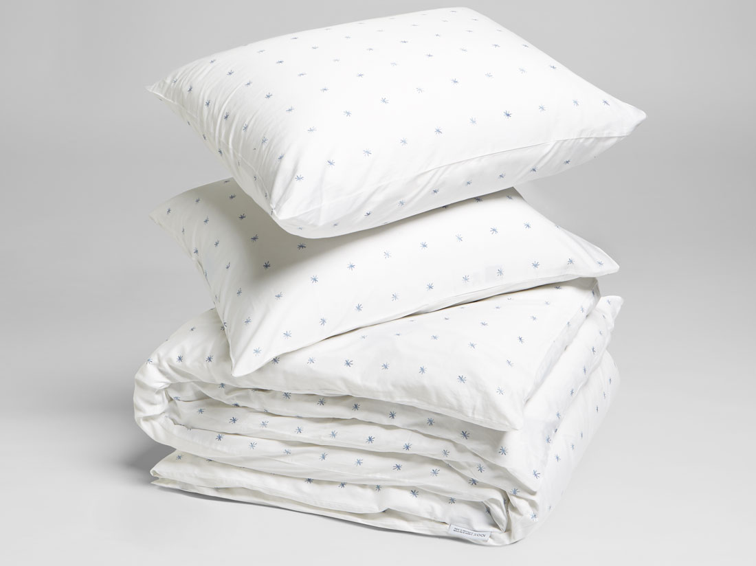 Satin-Bettwäsche Blue Starry Sky