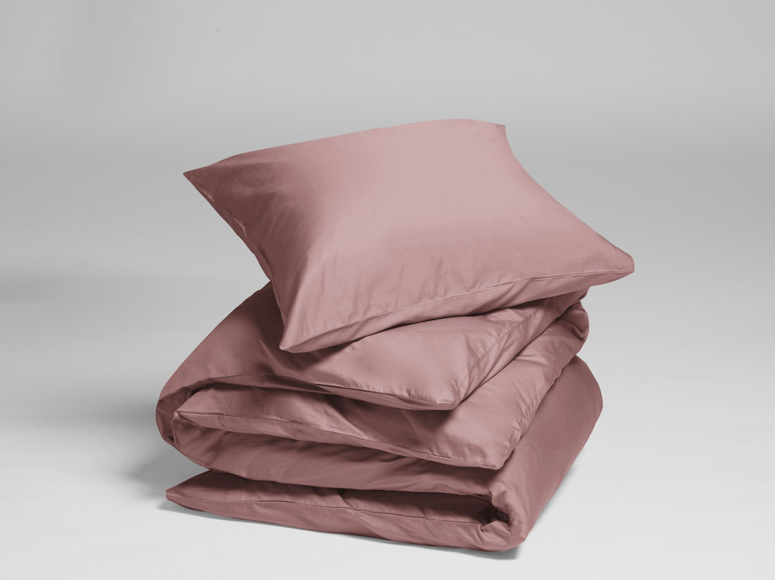 Parure de lit satin de coton rose blush
