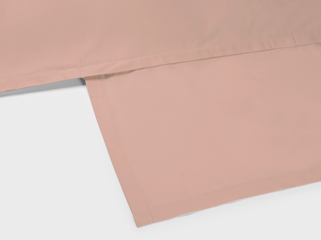 Housse de couette satin de coton rose cosmos