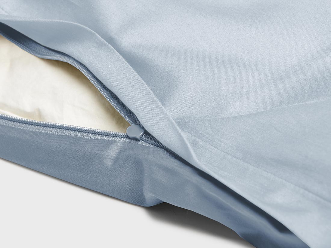 Satin-Bettwäsche Double Face Blue