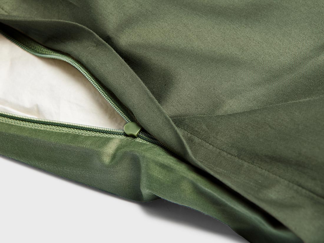 Satin-Bettwäsche Double Face Olive