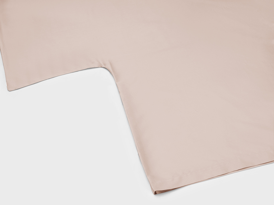 Housse de couette satin de coton rose poussiéreux