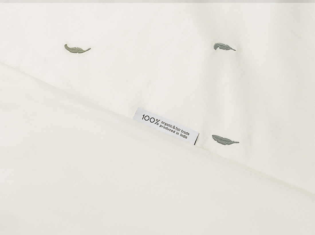 Dekbedovertrek katoen satijn multicolour feather