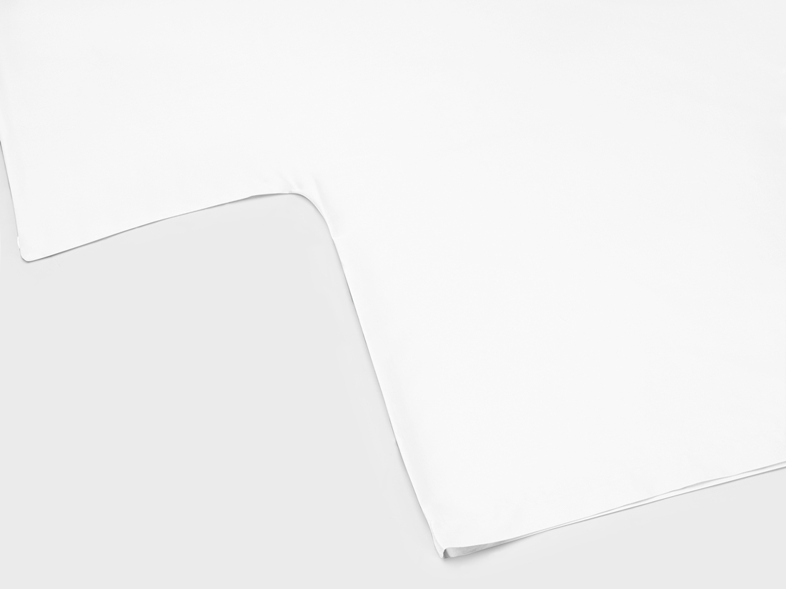 Housse de couette satin de coton blanc pur