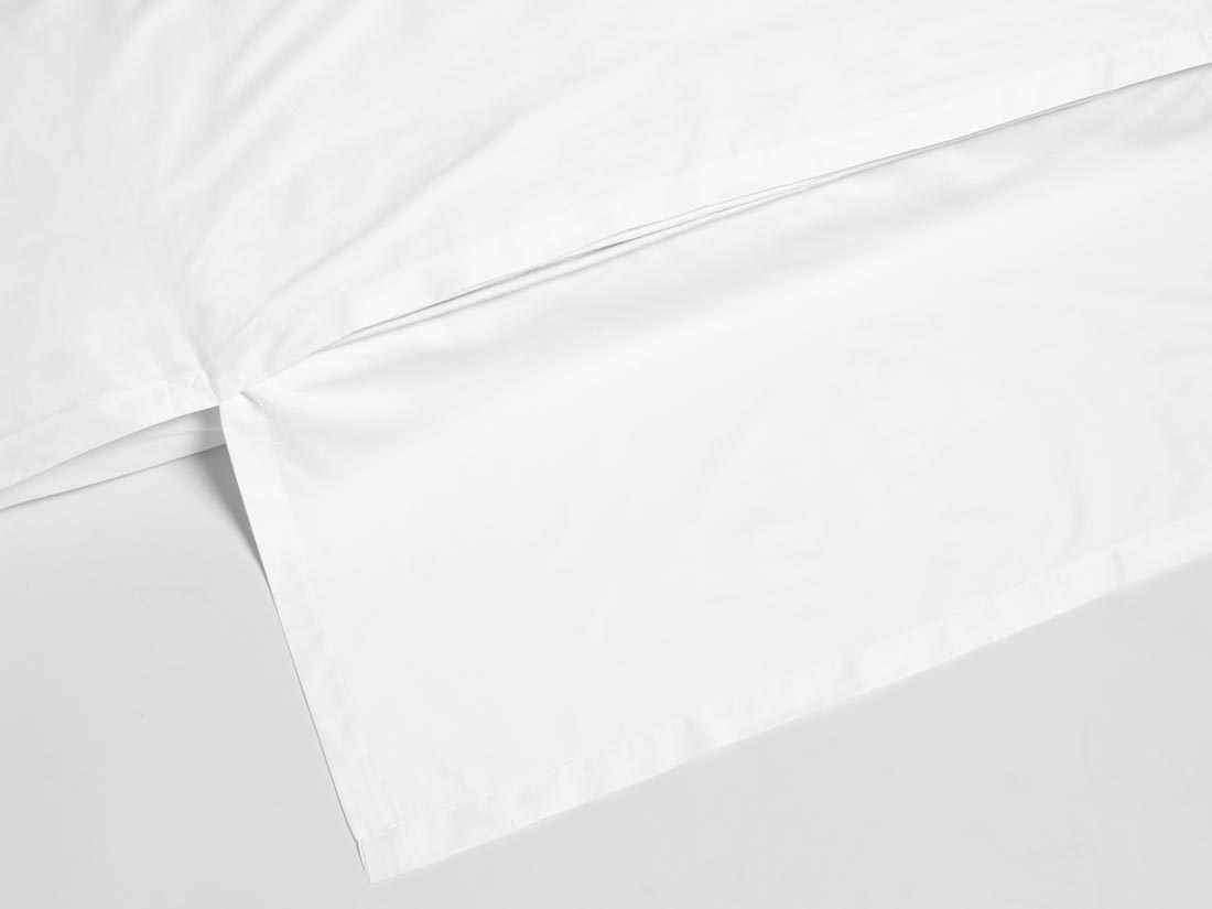 Påslakan för barn bomullssatin pure white