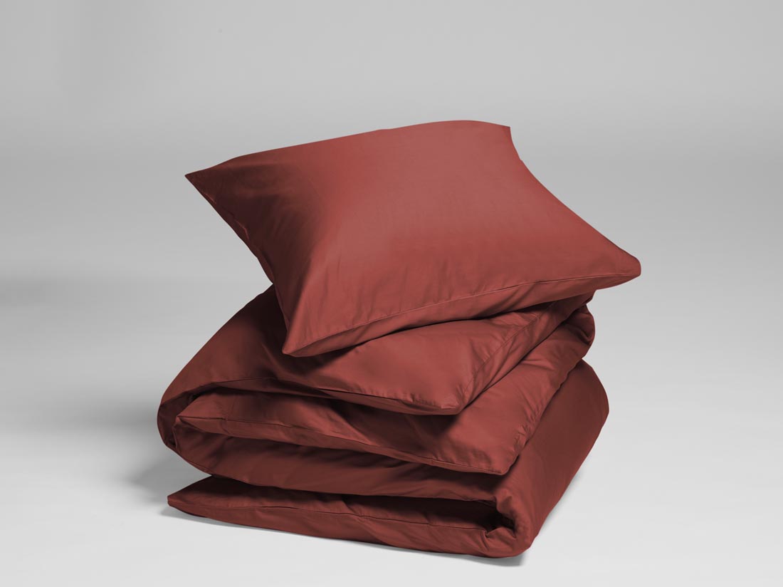 Dekbedovertrek katoen satijn radiant red