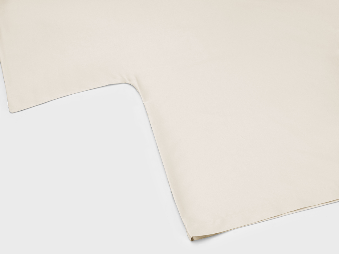 Housse de couette satin de coton gris sable