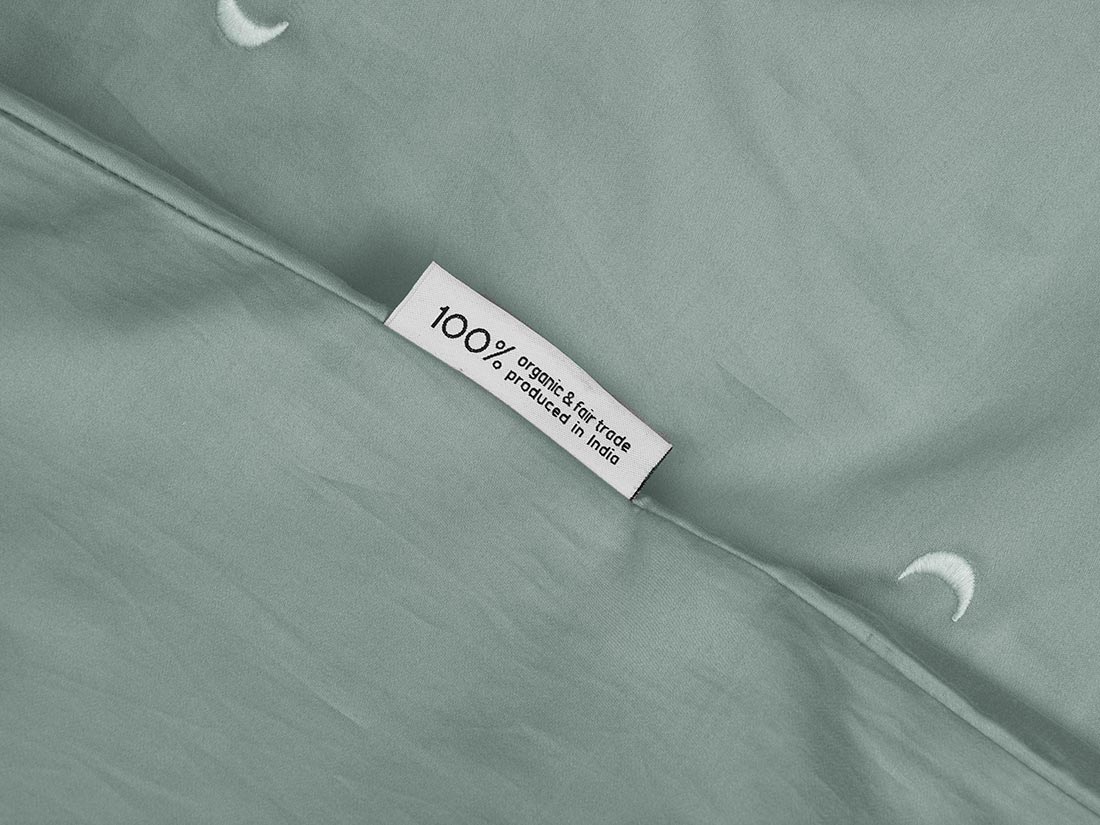 Dekbedovertrek katoen satijn sea green moon