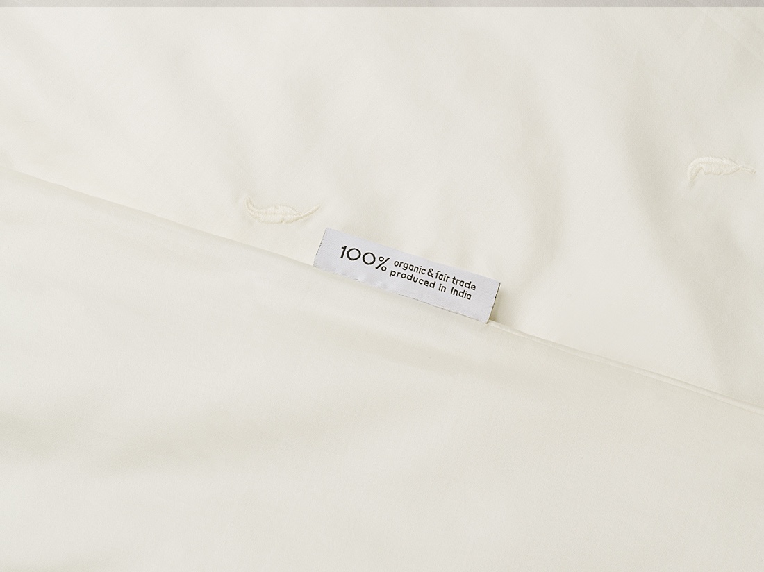 Dekbedovertrek katoen satijn warm white feather