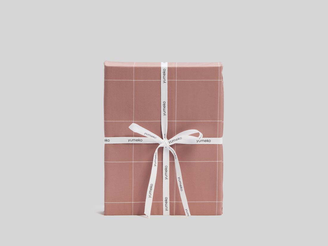 TENCEL™-Bettwäsche Doubleface Rose Check/Chambray