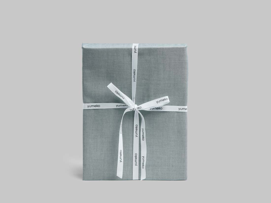 Parure de lit coton TENCEL™ vert chambray