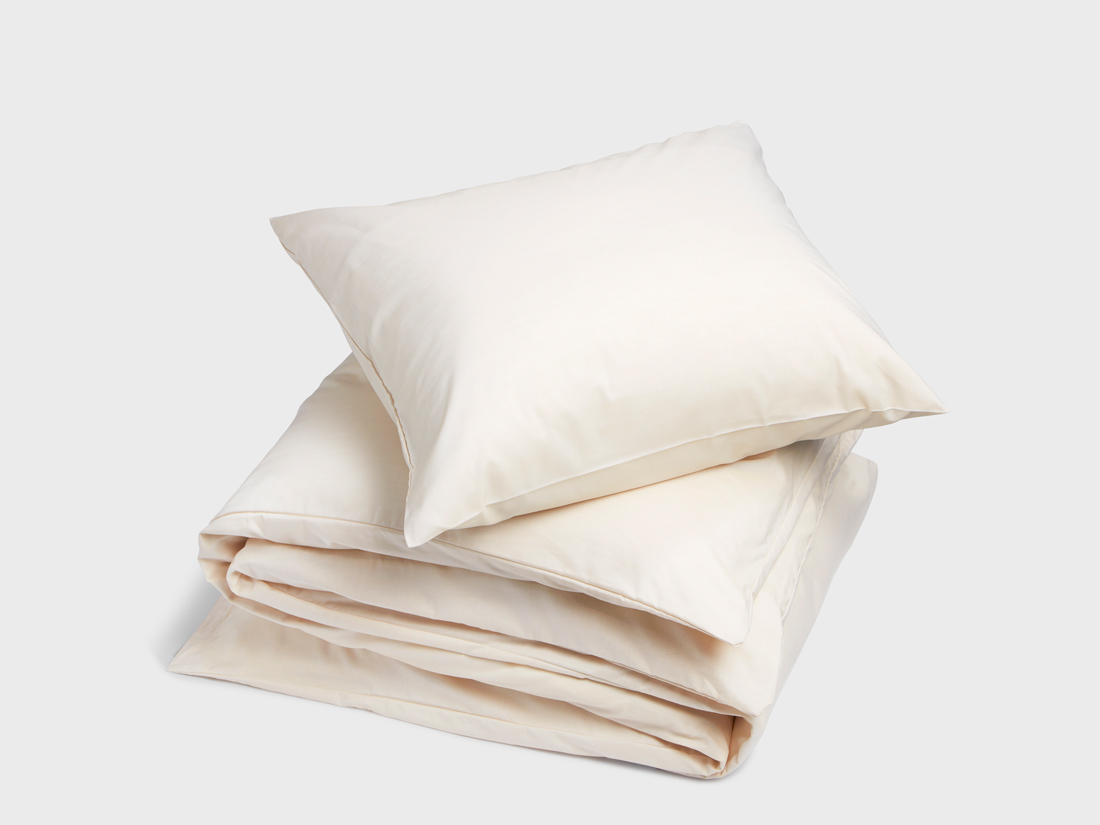 Dekbedovertrek katoen TENCEL™ latte chambray