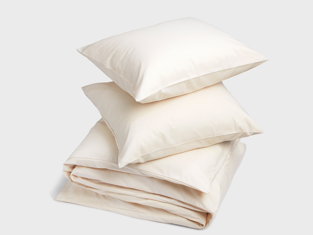 Dekbedovertrek katoen TENCEL™ latte chambray