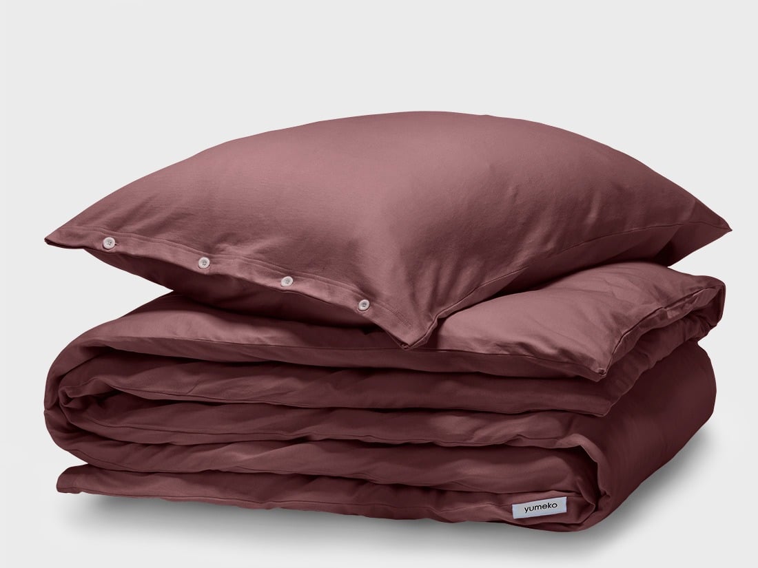 Parure de lit jersey rose du soir