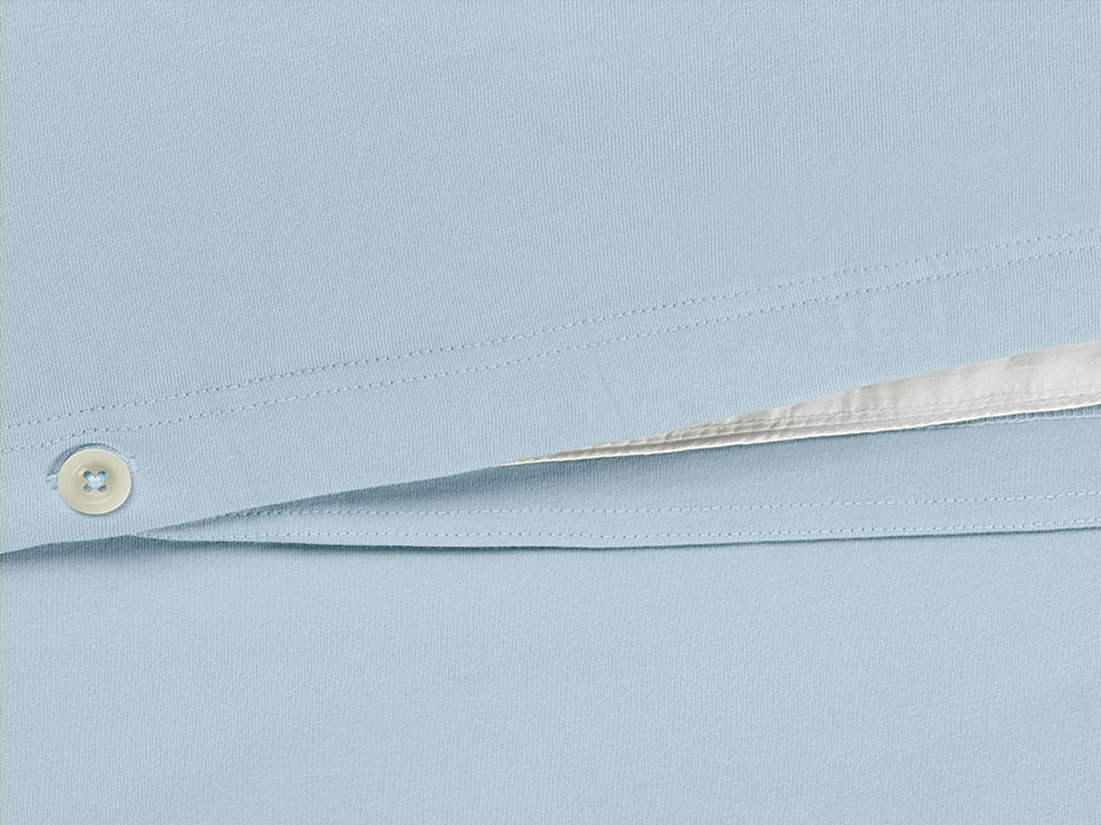 Parure de lit jersey bleu frais