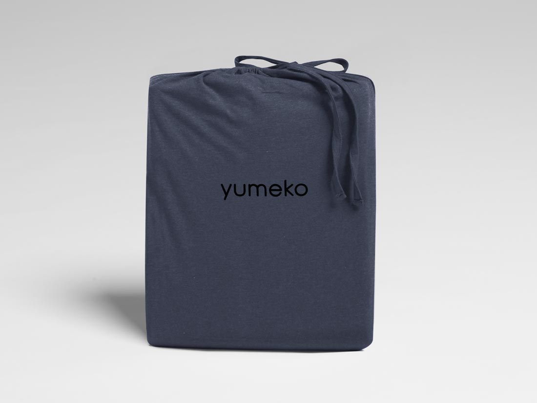Kinderdekbedovertrek jersey indigo blue