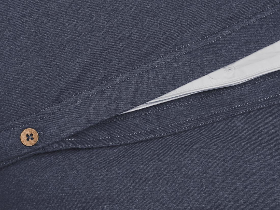 Kinderdekbedovertrek jersey indigo blue