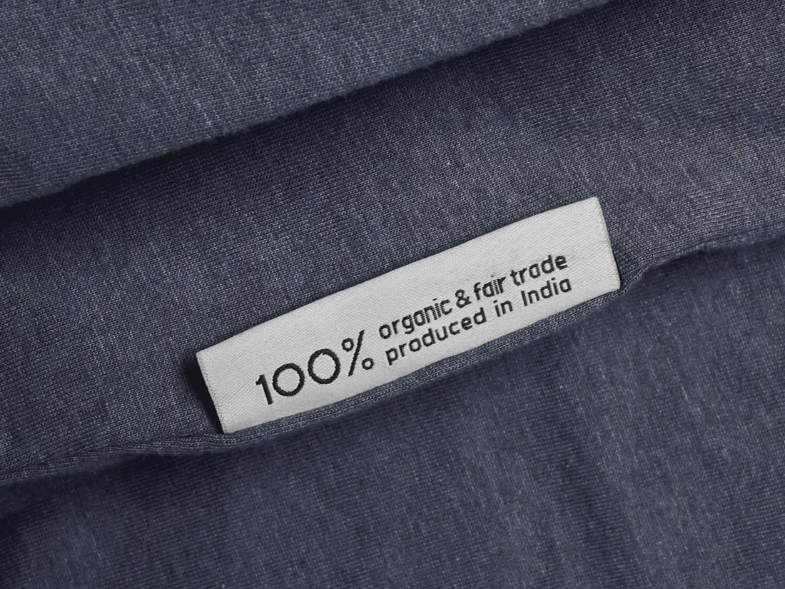 Kinderdekbedovertrek jersey indigo blue