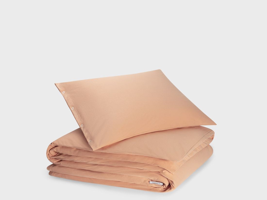 Dekbedovertrek jersey perfect peach