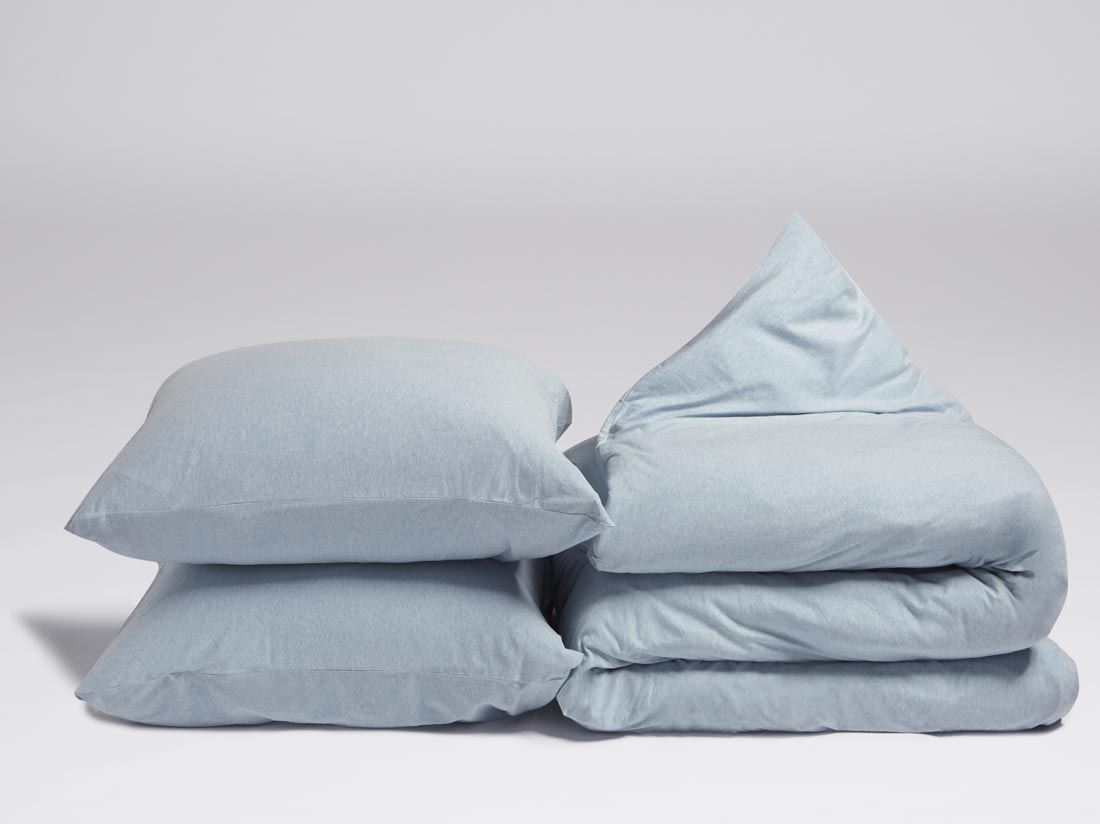 Jersey-Bettwäsche Soft Blue