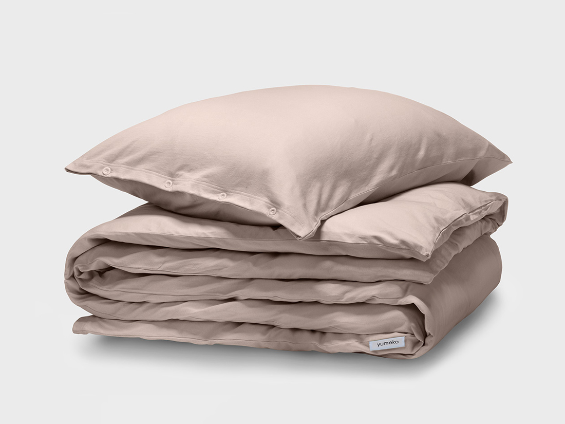 Dekbedovertrek jersey vintage rose