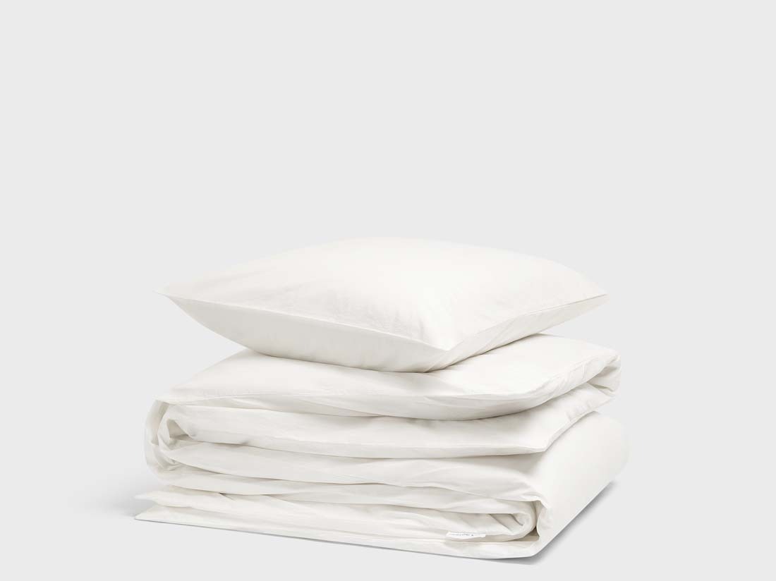 Dekbedovertrek percal katoen blissful white