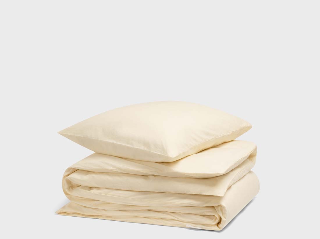 Dekbedovertrek percal katoen butter glow