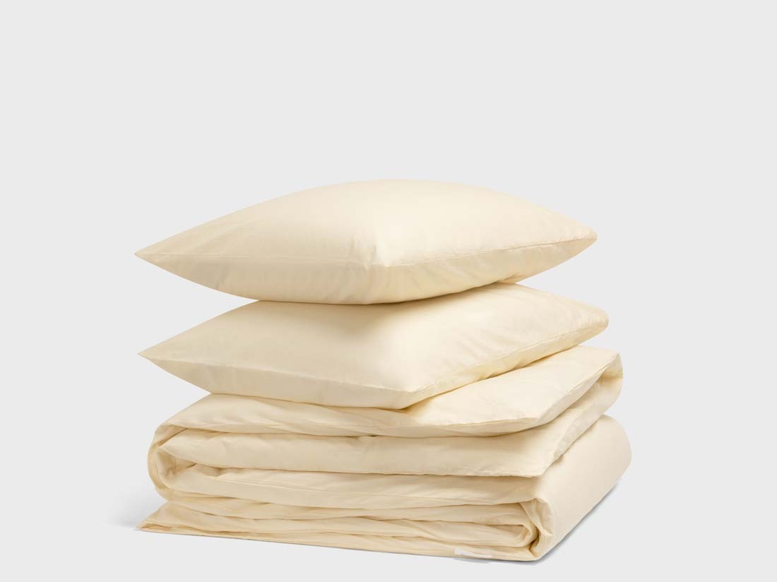 Dekbedovertrek percal katoen butter glow