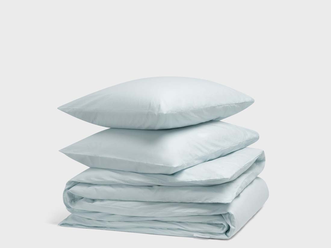 Dekbedovertrek percal katoen playful aqua