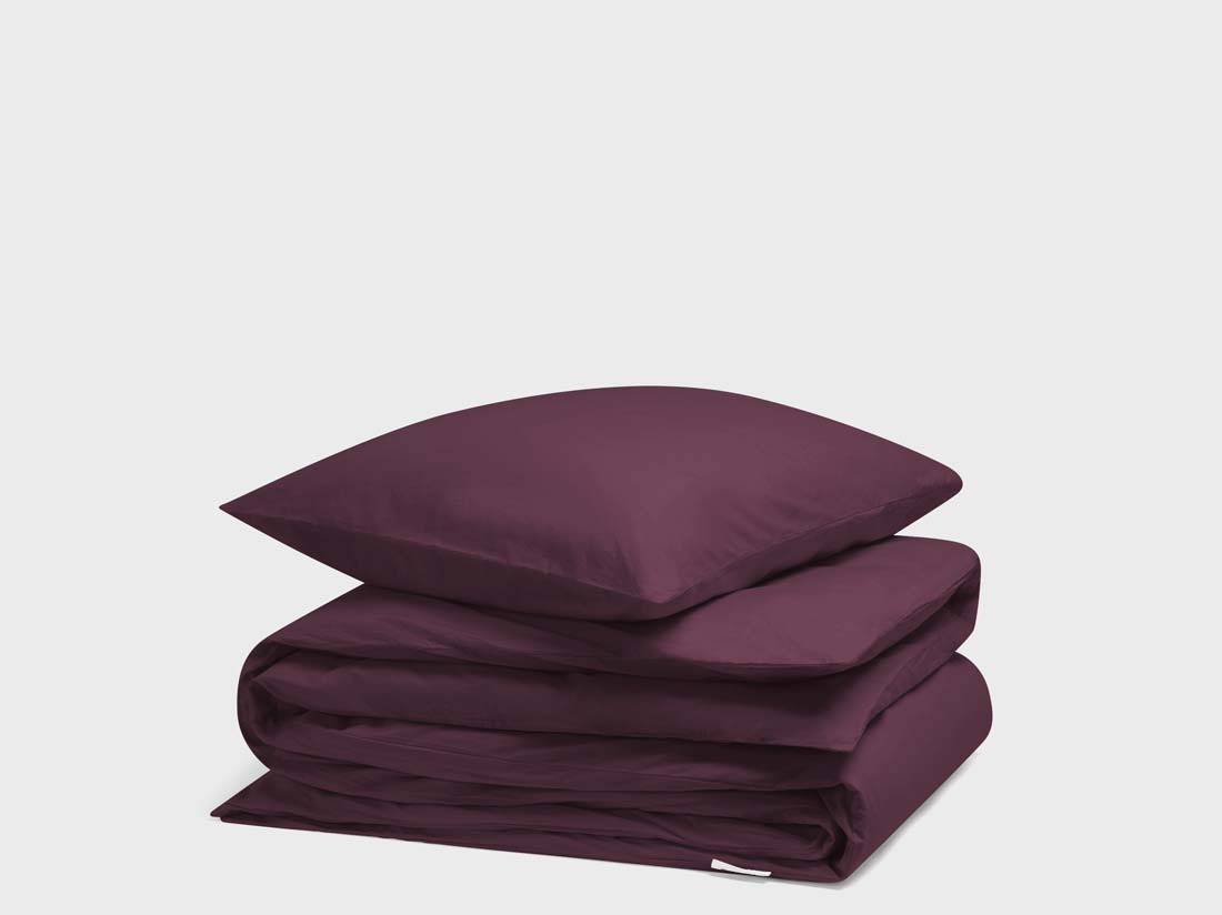 Dekbedovertrek percal katoen plum paradise