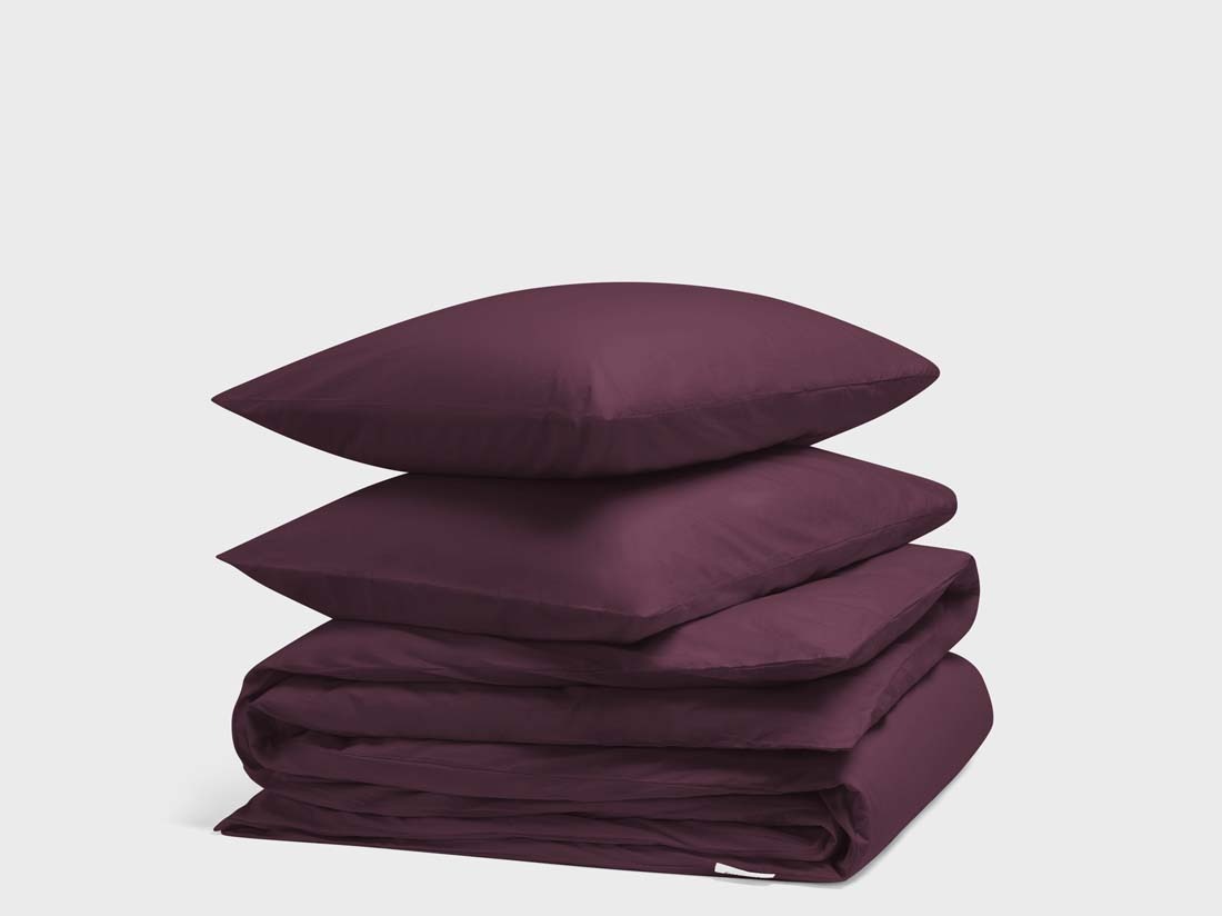 Dekbedovertrek percal katoen plum paradise