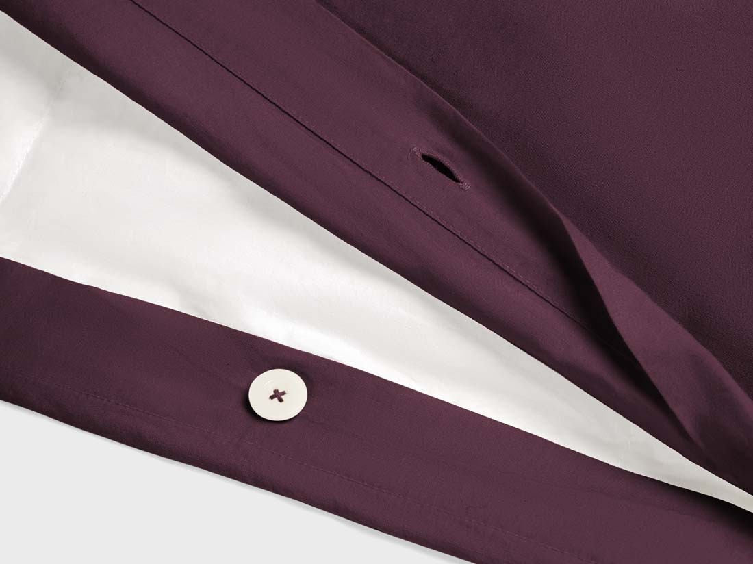 Dekbedovertrek percal katoen plum paradise