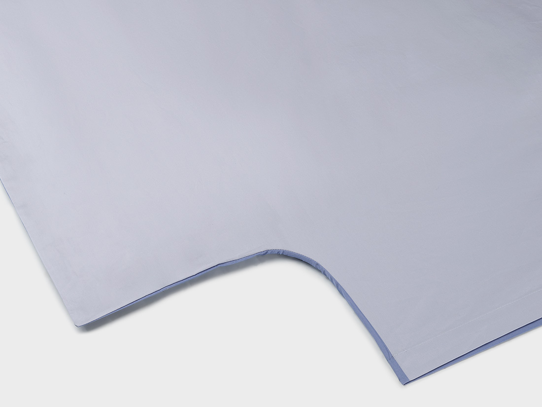 Kinderdekbedovertrek percal katoen double face lavender/serene blue