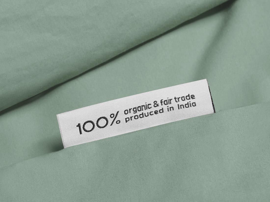 Dekbedovertrek percal katoen jade green