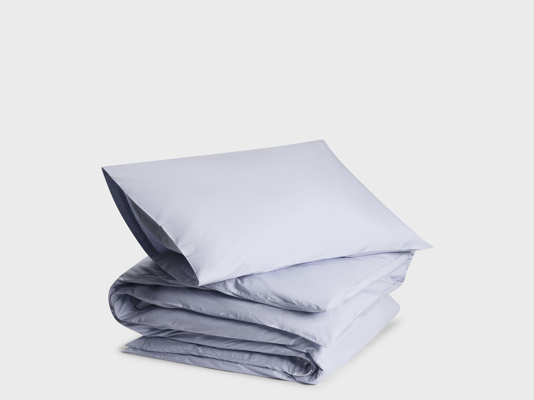 Dekbedovertrek percal katoen lavender blue