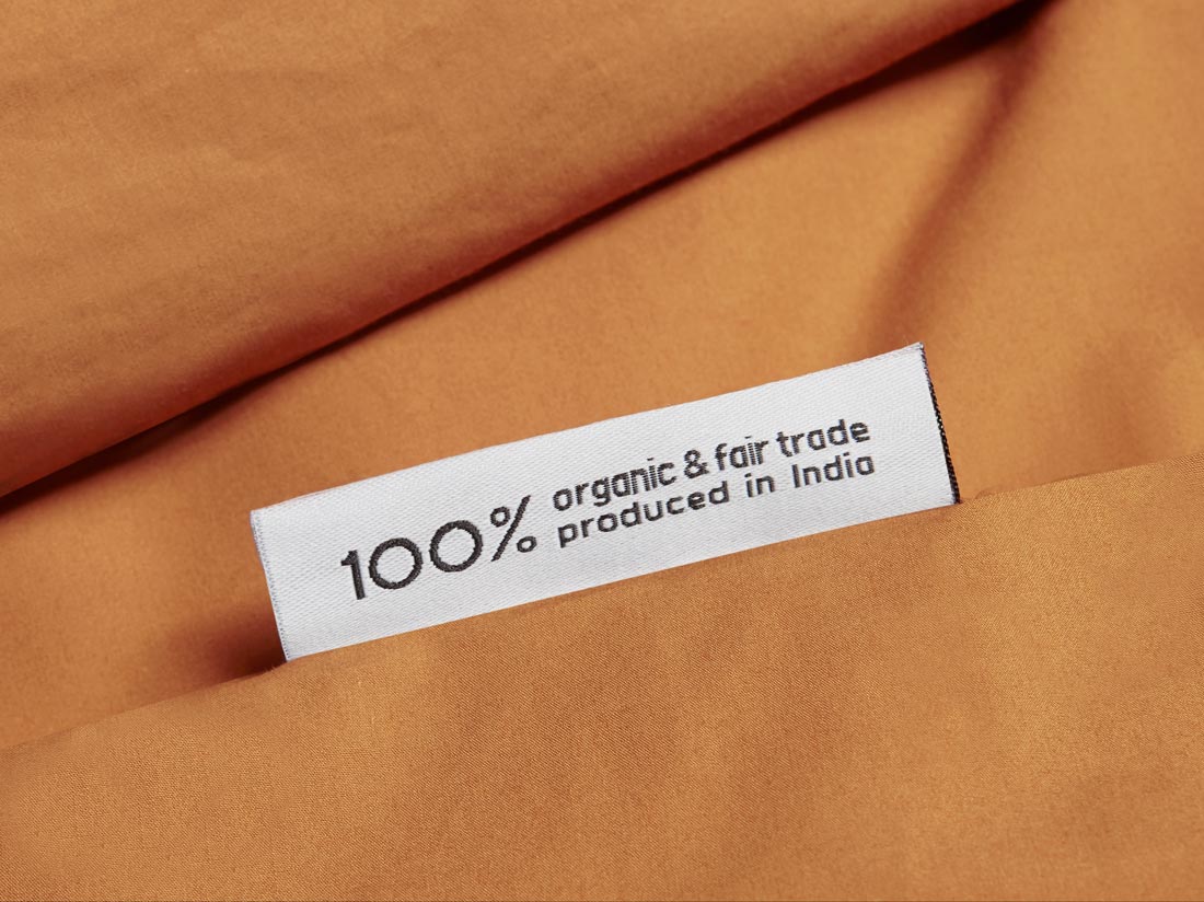 Bettwäscheset Perkal-Baumwolle Ochre Yellow