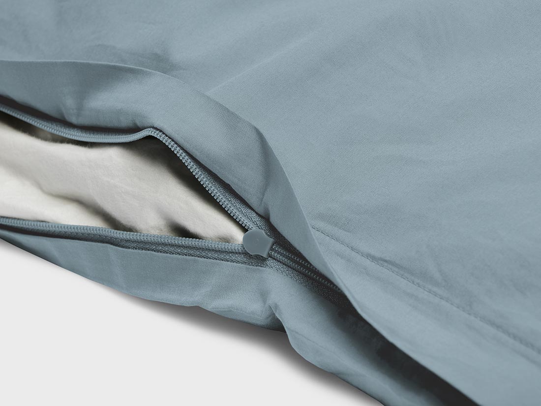 Sengesæt percale petrol blue