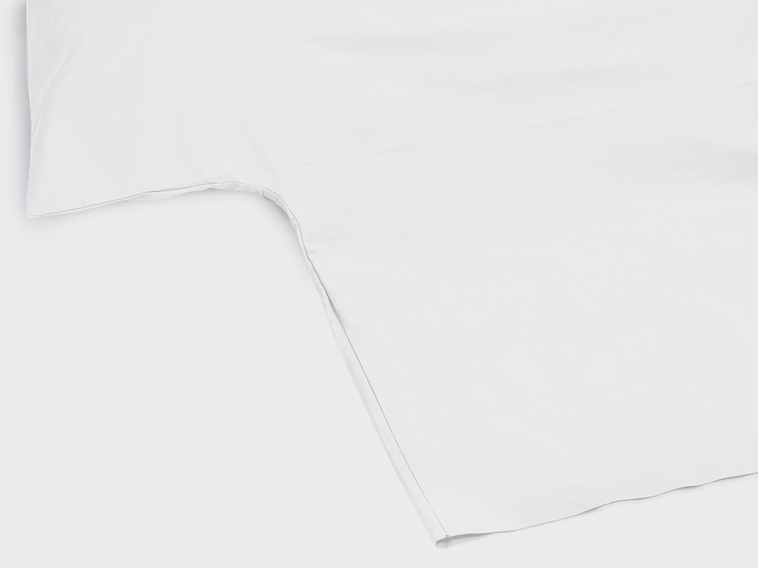 Housse de couette percale de coton blanc pur