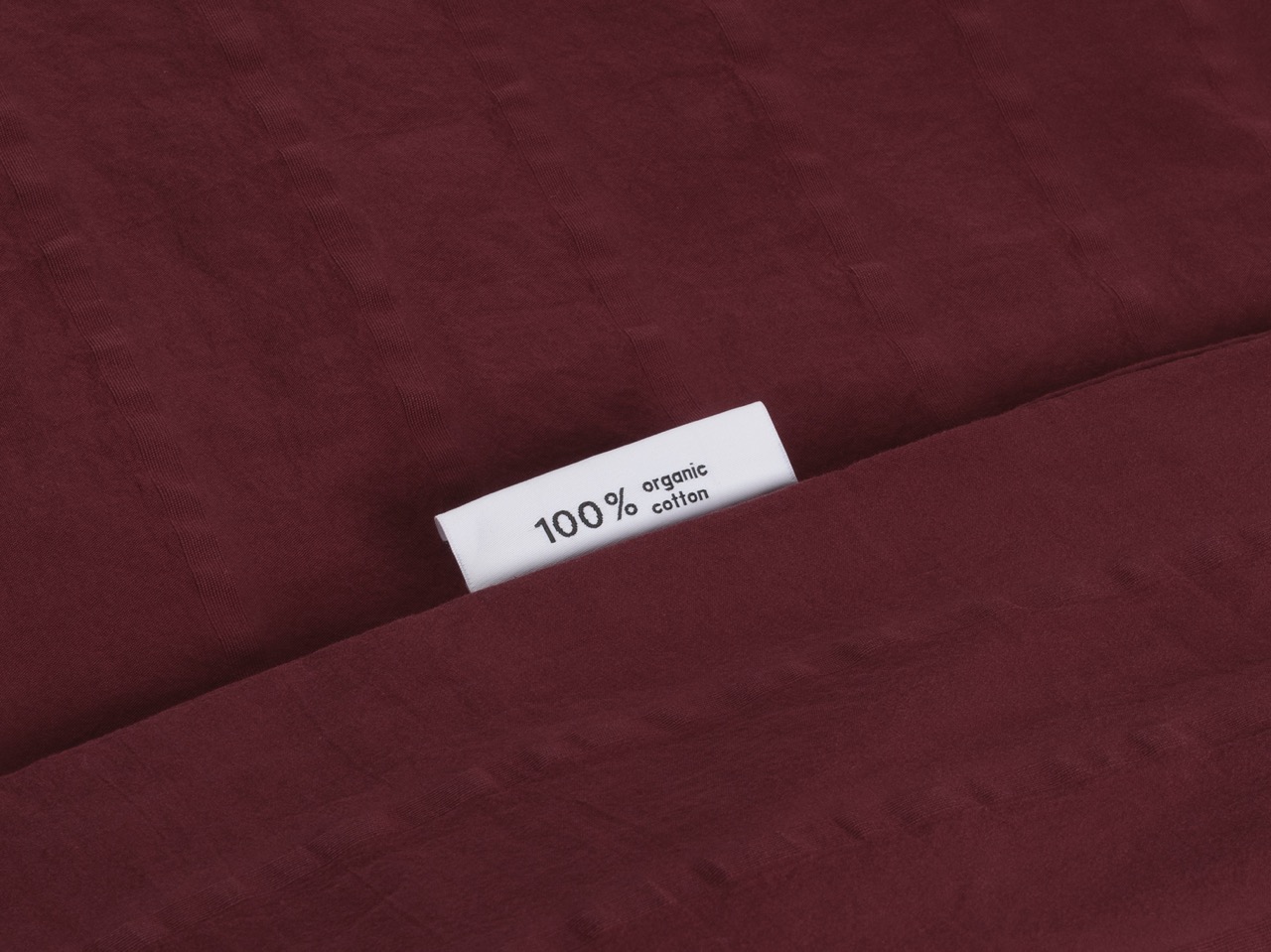 Parure de lit en coton seersucker bordeaux