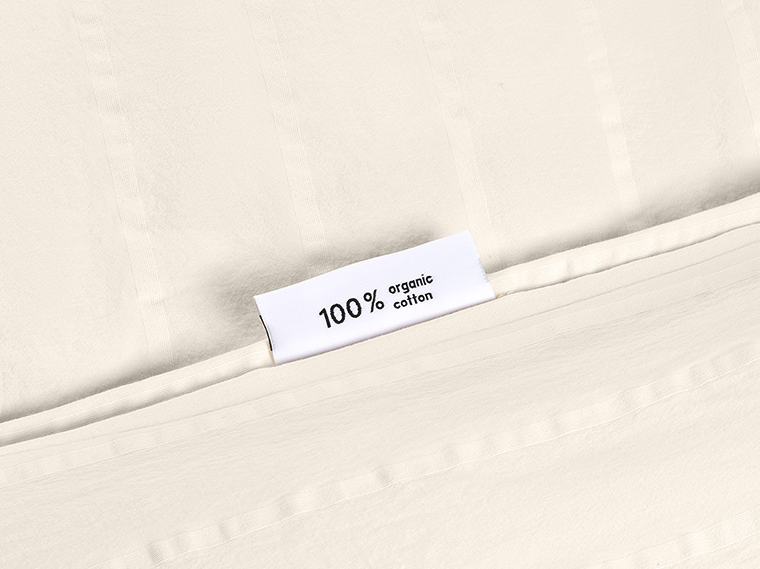 Parure de lit en coton seersucker blanc doux