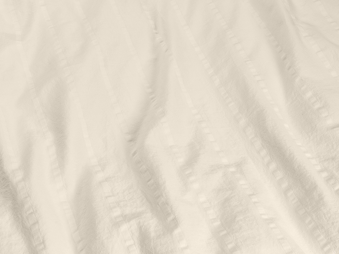 Parure de lit en coton seersucker blanc doux