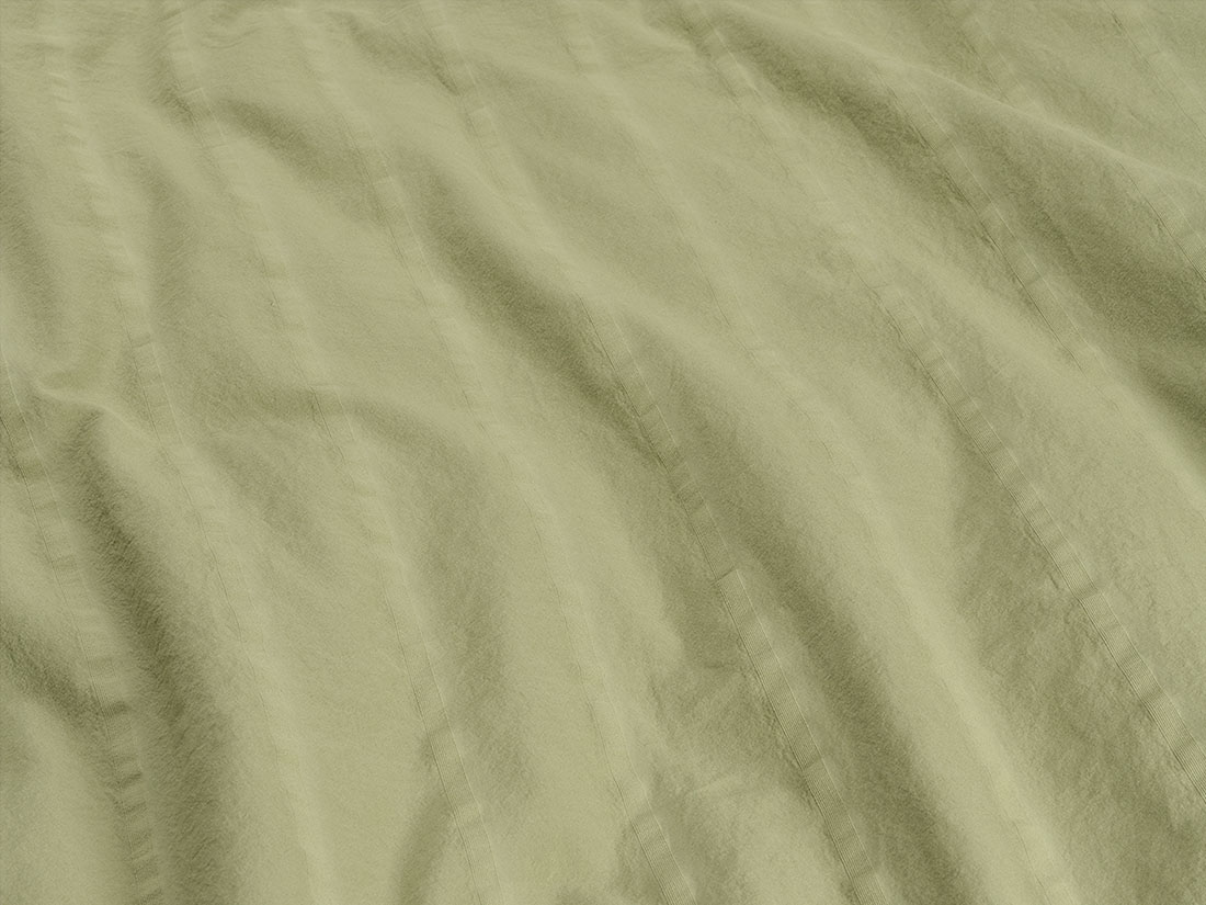 Parure de lit en coton seersucker vert saule