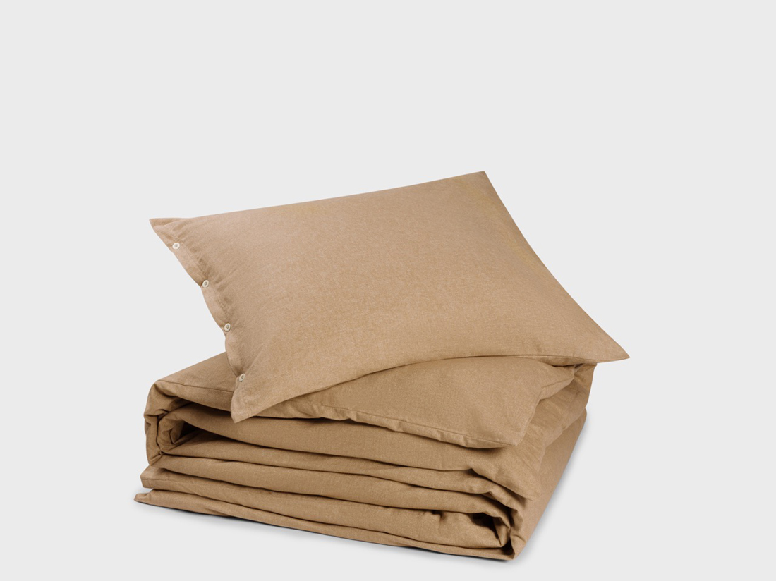 Dekbedovertrek flanel honey chambray